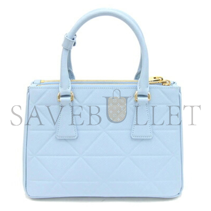 PRADA GALLERIA SMALL HANDBAG LIGHT BLUE 1BA896 (24.5*16.5*11cm) 
